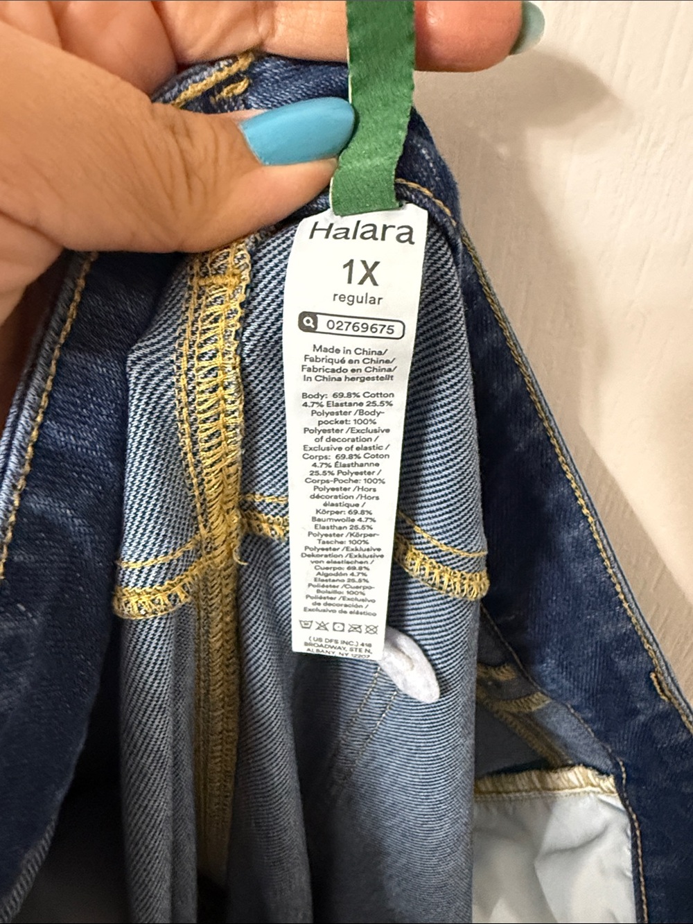 Halara Flex High Waisted Pockets Straight Leg Washed Casual Plus Size Jeans 1X - Picture 8 of 8